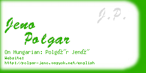 jeno polgar business card